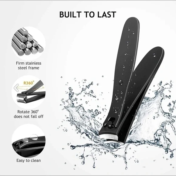 NEW - 3PCS stainless steel toenail clippers/Nail cutter/Nail file unisex set - Picture 2 of 7